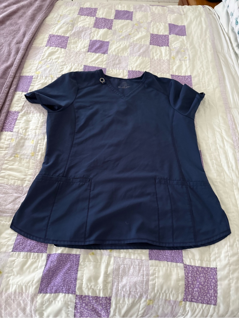 NFINITY Navy V-Neck Scrub Top